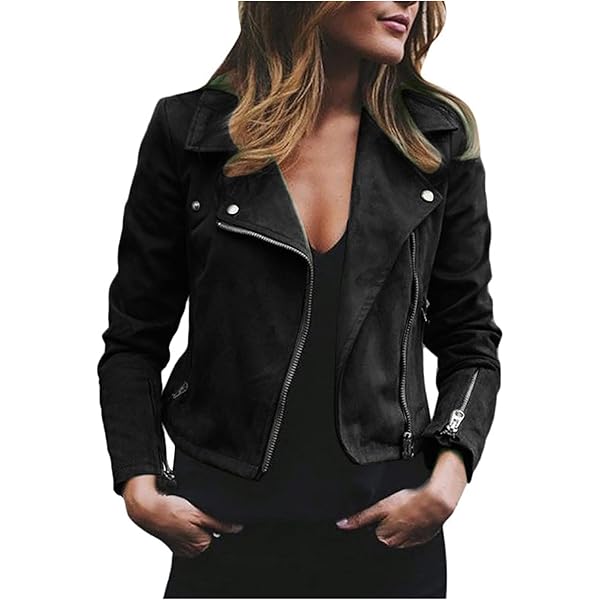 Amazon.com: Women Fashion Suede Jackets Fall Winter Thin